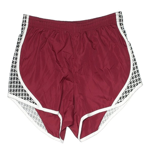 Soffe Burgundy / Maroon Printed Elasticated Waist Athletic Short Size L Lined - Picture 9 of 9